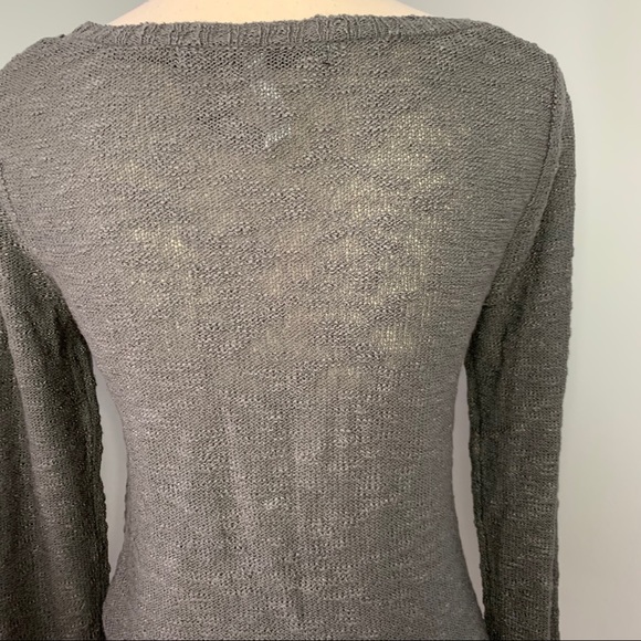 KENSIE | Gray Open Weave Sweater - Picture 5 of 9